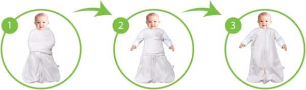clevamama swaddle bag 2 in 1 cream 0 3 mths