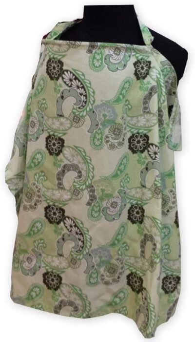 palm & pond breastfeeding cover with boning celadon paisley various sizes