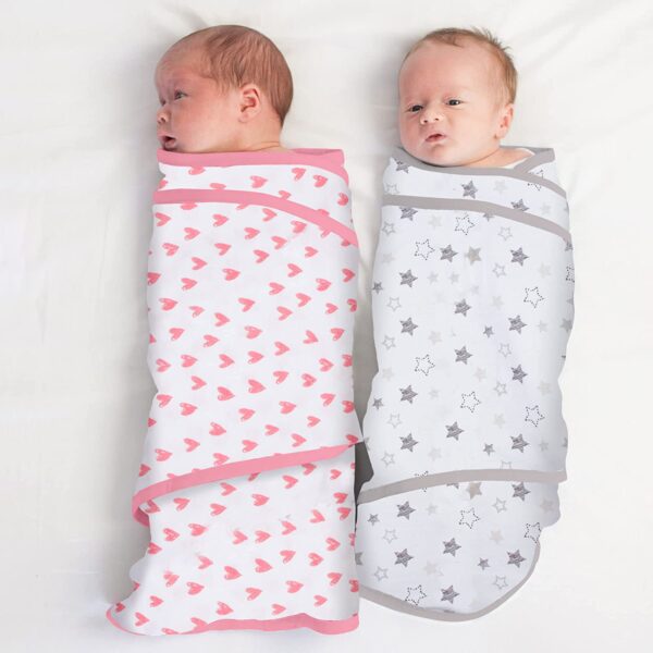 miracleblanket baby swaddle grey stars3