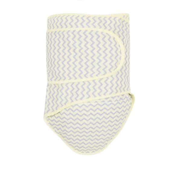 miracleblanket baby swaddle yellow chevron