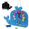 Jumini Wooden Whale Clock and Blackboard