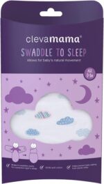 clevamama swaddle to sleep blue6