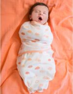 clevamama swaddle to sleep coral3