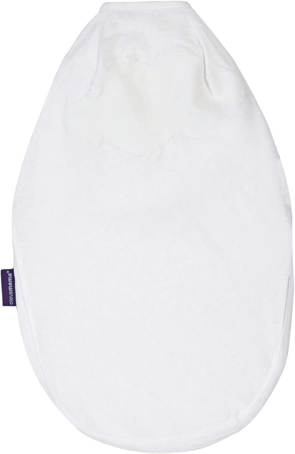 clevamama swaddle to sleep white1