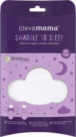 clevamama swaddle to sleep white2