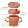 haakaa silicone sip n snack toddler cup