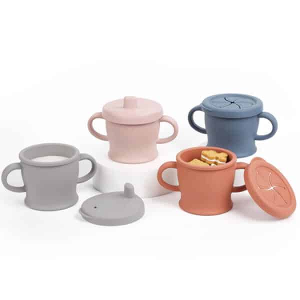 haakaa silicone sip n snack toddler cup