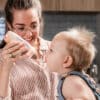 haakaa silicone baby food dispensing spoon grey