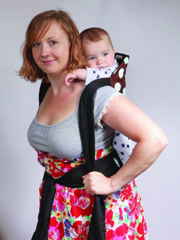 palm and pond mei tai baby sling chocolate spots