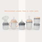 haakaa silicone baby bottle peach