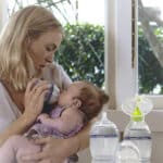haakaa silicone baby bottle peach