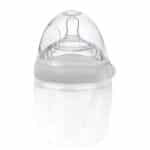 haakaa silicone baby bottle peach