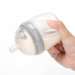 haakaa silicone baby bottle peach