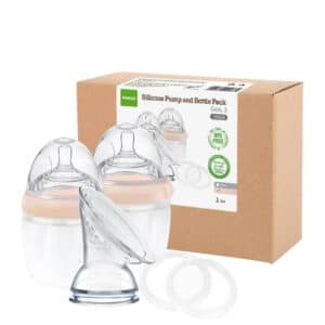haakaa silicone pump and bottle pack