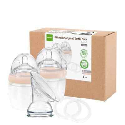 haakaa silicone pump and bottle pack