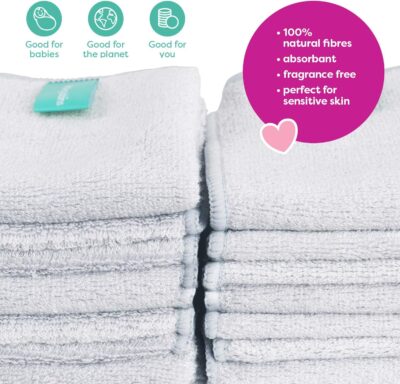 little gubbins reusable bamboo cotton baby wipes 12 pack