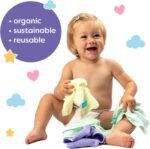 little gubbins super soft & reusable bamboo baby washcloths 6 pack