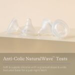 lansinoh naturalwave anti colic baby bottle teats fast flow 2 pack